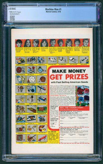 Machine Man #1 CGC 9.4