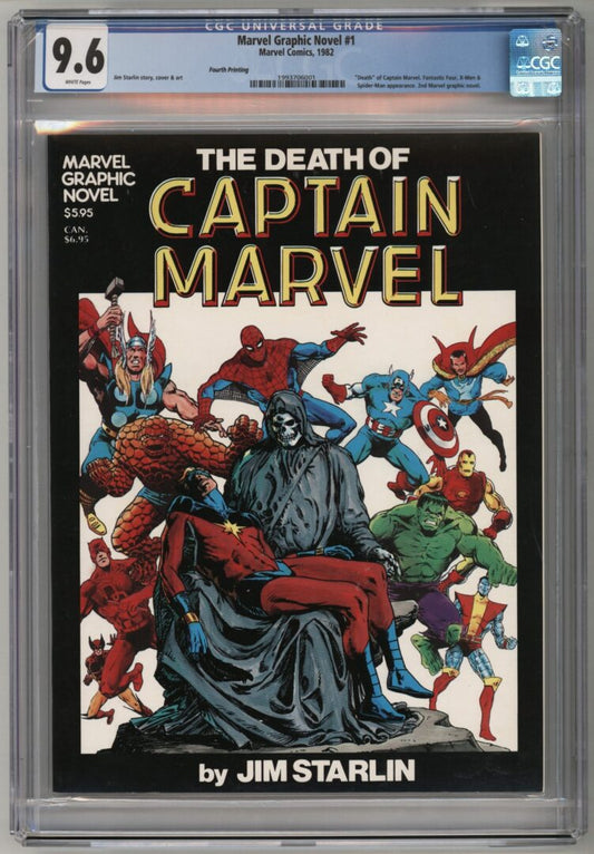 Marvel Graphic Novel #1  CGC 9.6  4th Print  "Death" of Captain Marvel