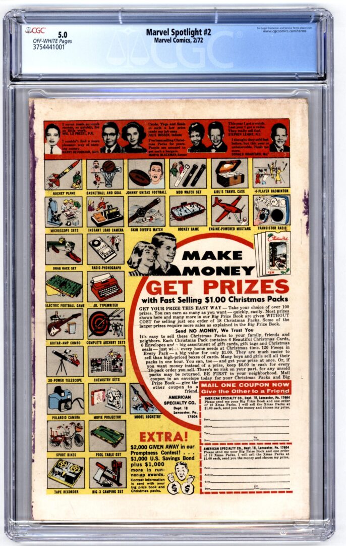 Marvel Spotlight #2  CGC 5.0  Origin and 1st appearance of Werewolf by Night