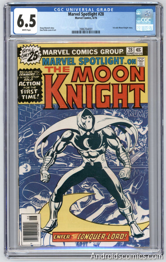 Marvel Spotlight #28  CGC 6.5 1st Solo Moon Knight story