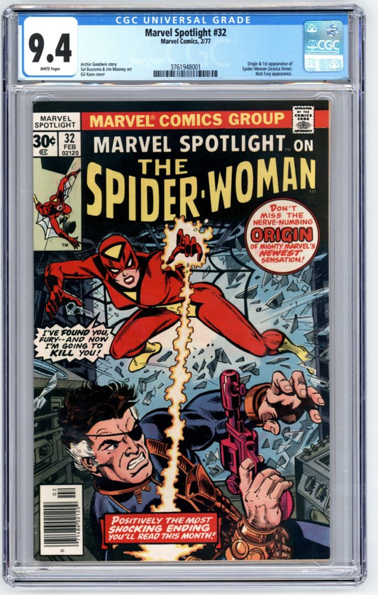 Marvel Spotlight #32  CGC 9.4 Origin and 1st appearance of Spider-Woman