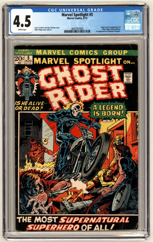 Marvel Spotlight #5  CGC 4.5 Origin and 1st appearance of Ghost Rider