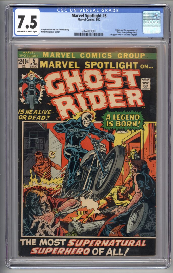 Marvel Spotlight #5  CGC 7.5  Origin and 1st appearance of Ghost Rider
