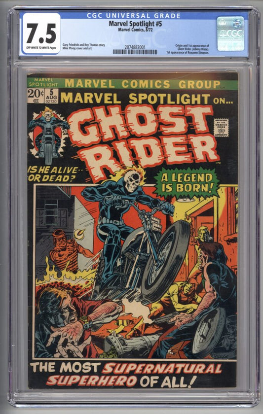 Marvel Spotlight #5  CGC 7.5  Origin and 1st appearance of Ghost Rider