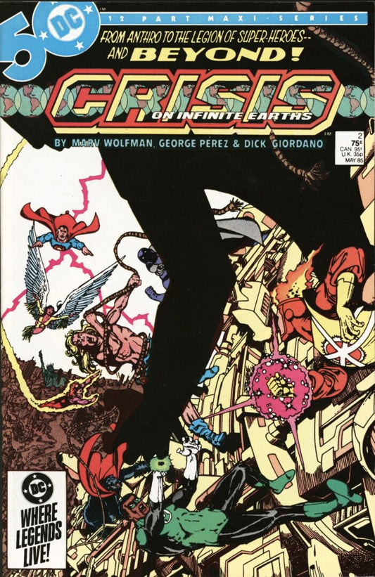 Crisis on Infinite Earths #2  VF 1st cameo App. of the Anti-Monitor