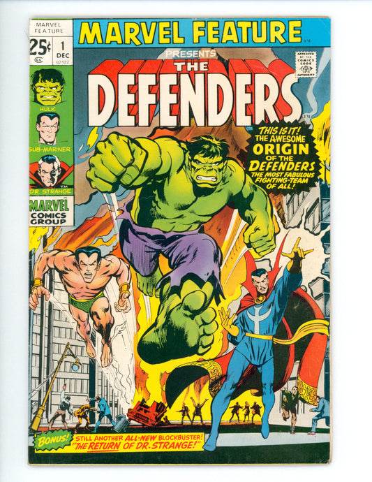 Marvel Feature #1 VG+ Origin & 1st App. of the Defenders