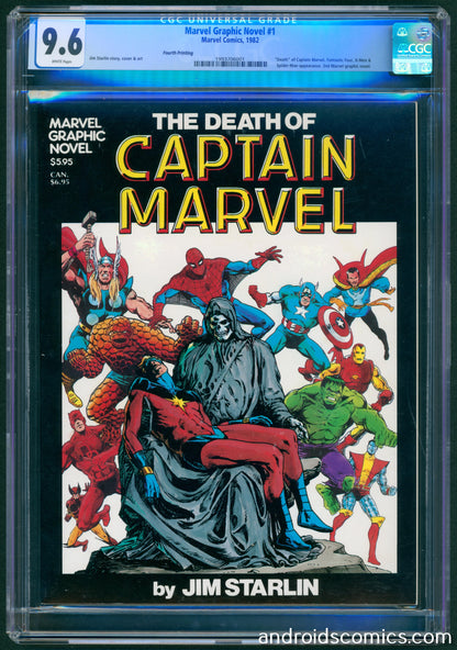 Marvel Graphic Novel #1  CGC 9.6  4th Print  "Death" of Captain Marvel