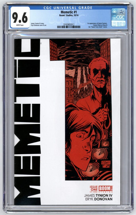 Memetic #1  CGC 9.6  1st appearance of Aaron Sumner