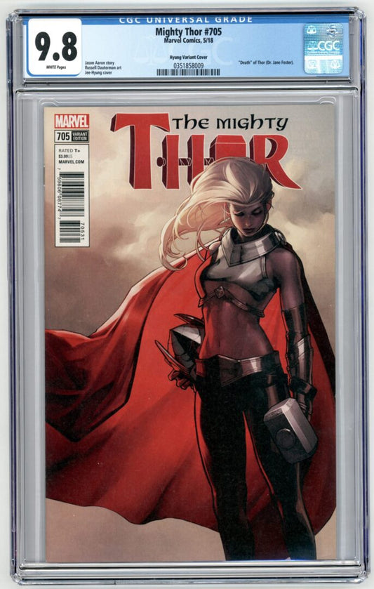Mighty Thor #705  CGC 9.8 Variant  "Death" of Thor (Dr. Jane Foster)