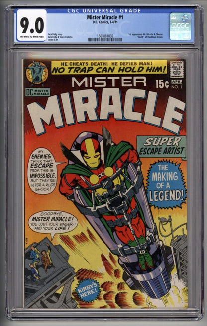 Mister Miracle #1  CGC 9.0  1st appearance of Mister Miracle