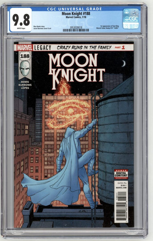 Moon Knight #188  CGC 9.8  1st App. of Sun King