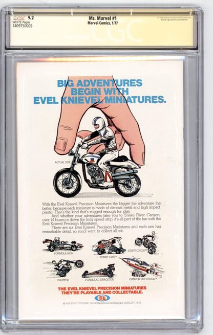 Ms. Marvel #1  CGC 9.2  Signed by Gerry Conway  1st Carol Danvers as Ms. Marvel