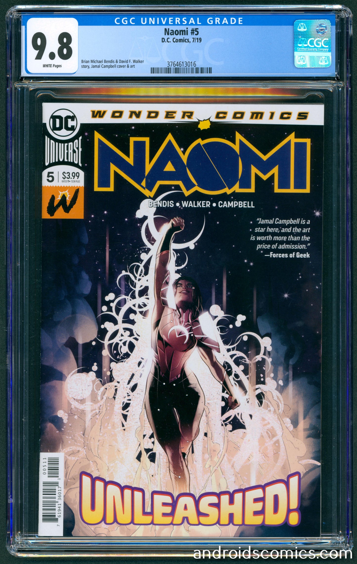 Naomi #5  CGC 9.8  1st App. of Zumbado