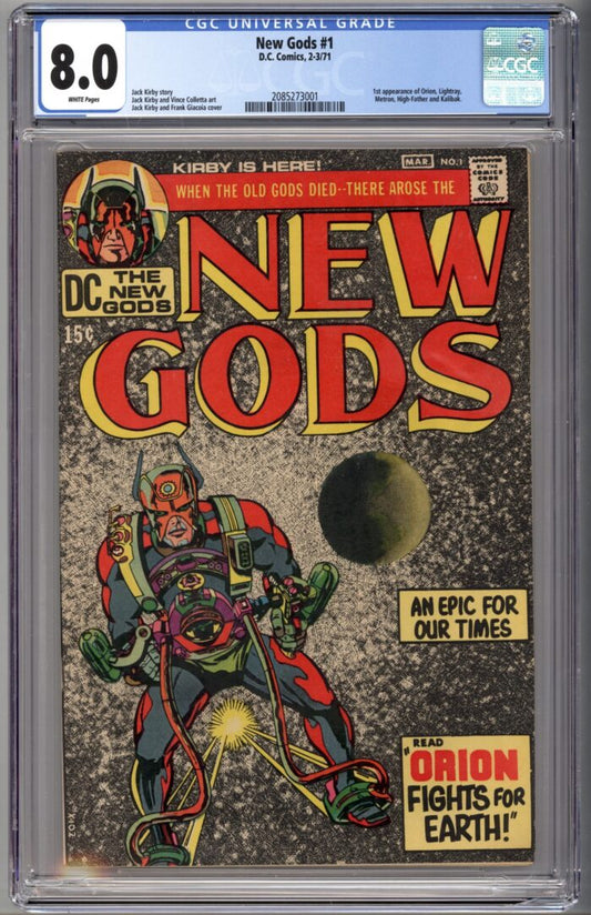 New Gods #1  CGC 8.0  1st App. of Orion, High-Father, & Kalibak