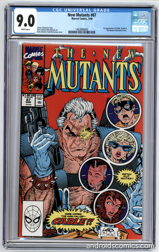 New Mutants #87  CGC 9.0 1st App. of Cable