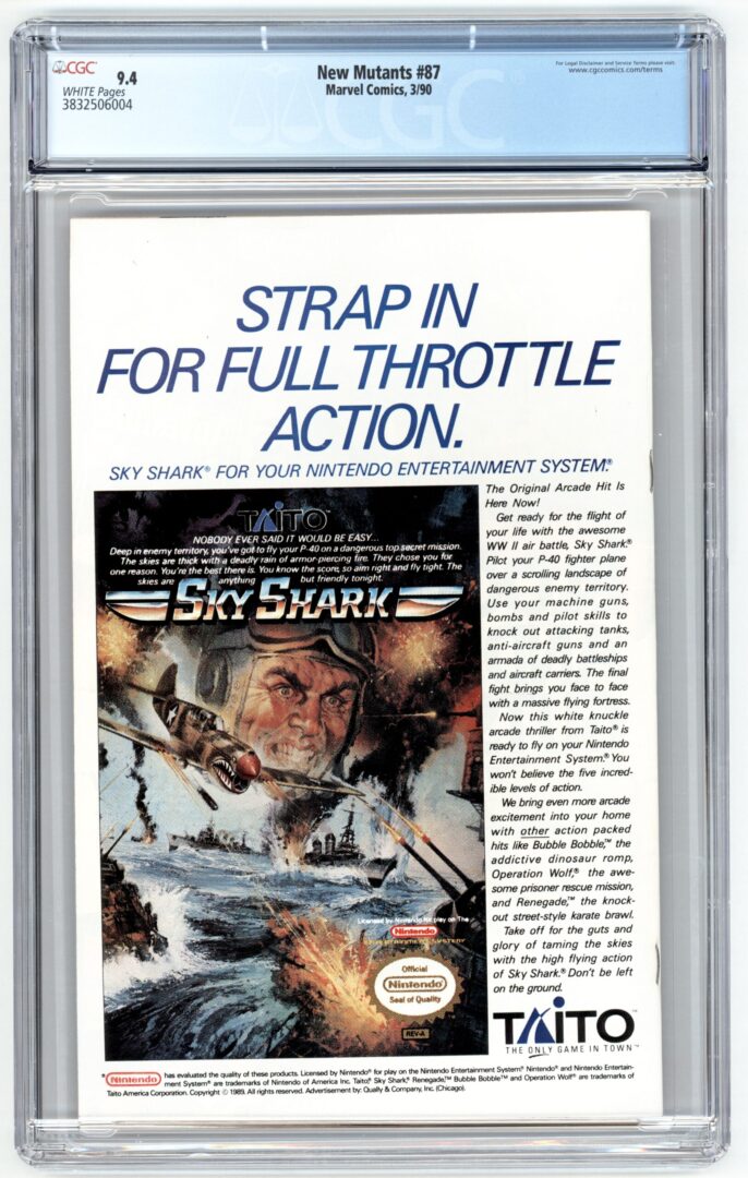 New Mutants #87  CGC 9.4  1st appearance of Cable