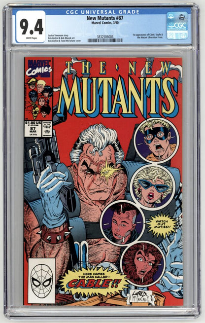 New Mutants #87  CGC 9.4  1st appearance of Cable