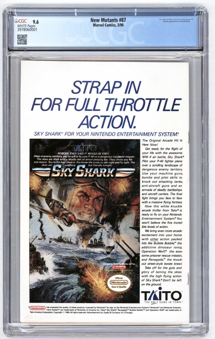 New Mutants #87  CGC 9.6  1st App. of Cable