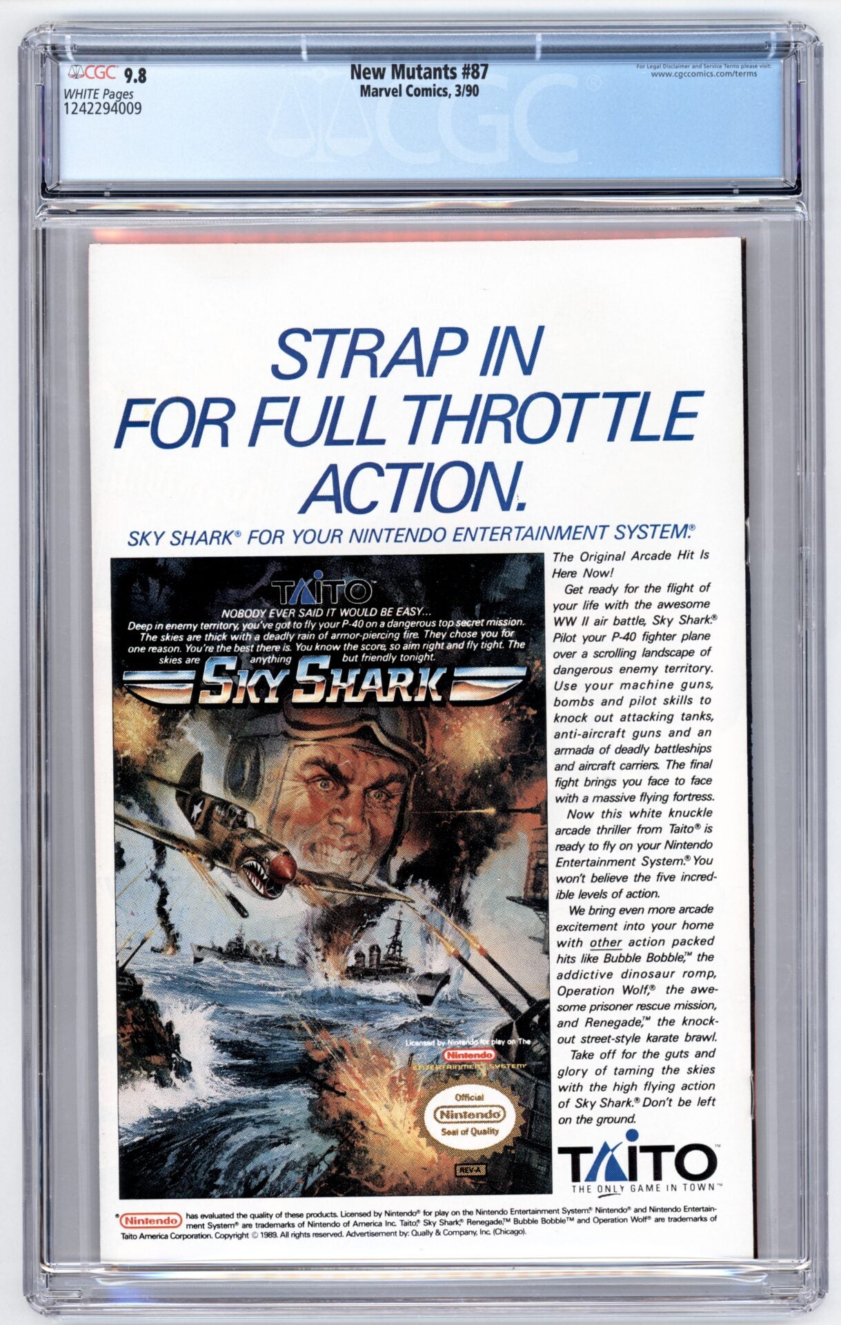 New Mutants #87  CGC 9.8  Newsstand Edition  1st appearance of Cable