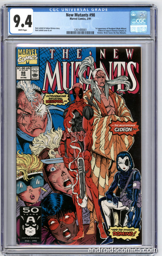 New Mutants #98 1st App. of Deadpool CGC 9.4