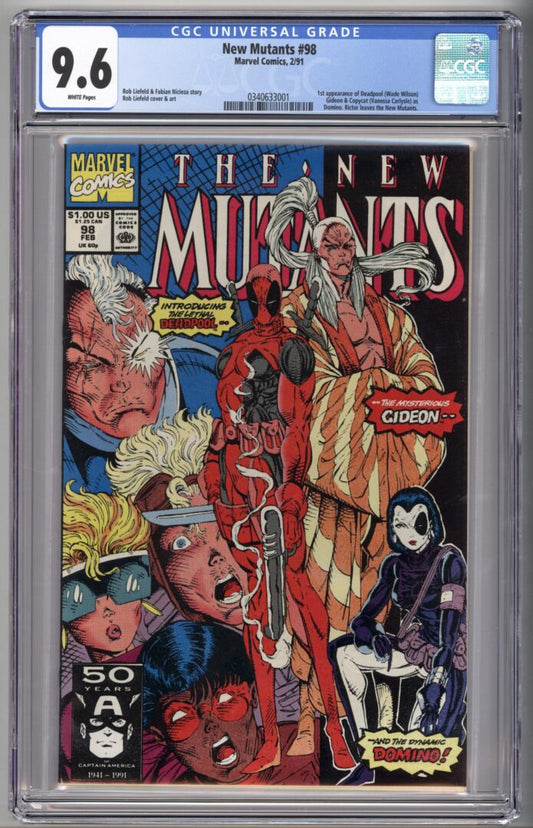 New Mutants #98  CGC 9.6  1st appearnace of Deadpool
