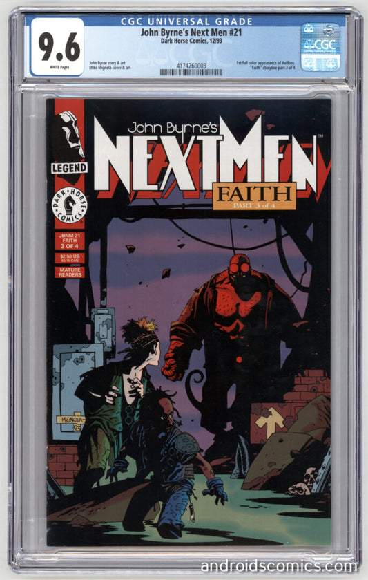 John Byrne's Next Men #21  CGC 9.6  1st full-color App. of Hellboy