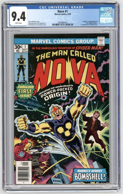 Nova #1  CGC 9.4 Origin and 1st appearance of Nova (Richard Rider)