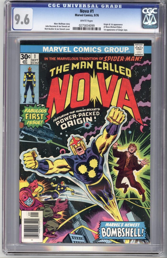 Nova #1  CGC 9.6 Origin and 1st appearance of Nova