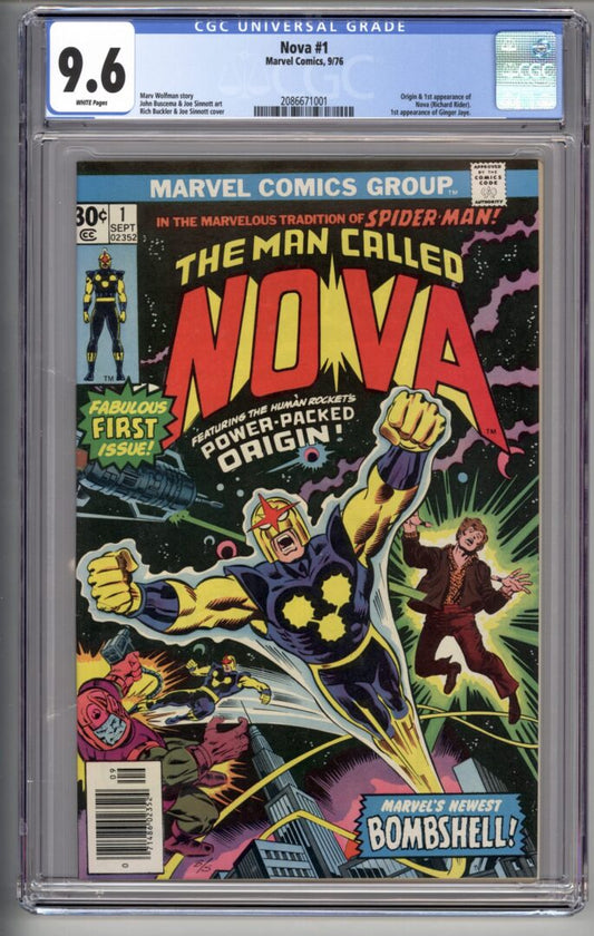 Nova #1  CGC 9.6  Origin & 1st appearance of Nova
