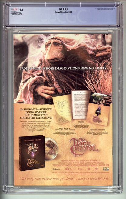 NYX #3  CGC 9.0  1st appearnce of X-23