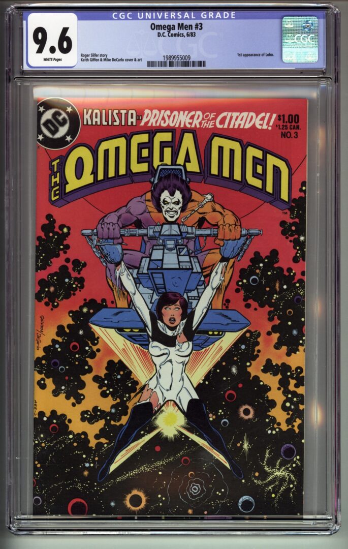 Omega Men #3  CGC 9.6  1st appearance of Lobo