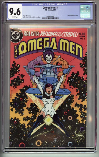 Omega Men #3  CGC 9.6  1st appearance of Lobo