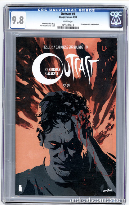 Outcast #1  CGC 9.8  1st appearance of  Kyle Barnes