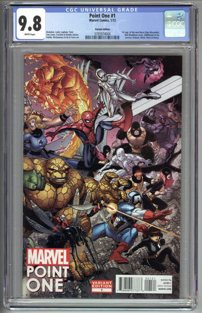 Point One #1 Wraparound Variant  CGC 9.8  1st appearance of Sam Alexander
