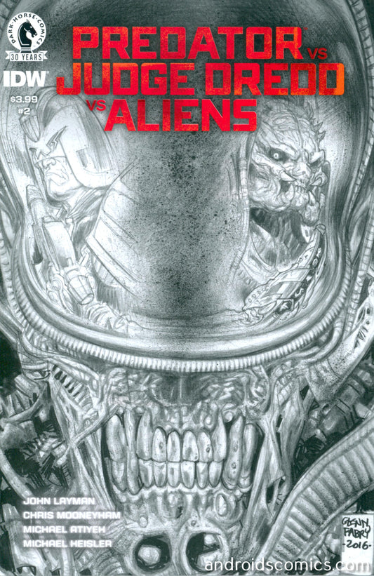 Predator vs Judge Dredd vs Aliens #2 Fabry Pencils Variant