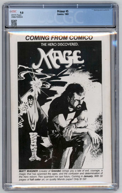 Primer #5  CGC 9.0  1st App. of Max the Hare