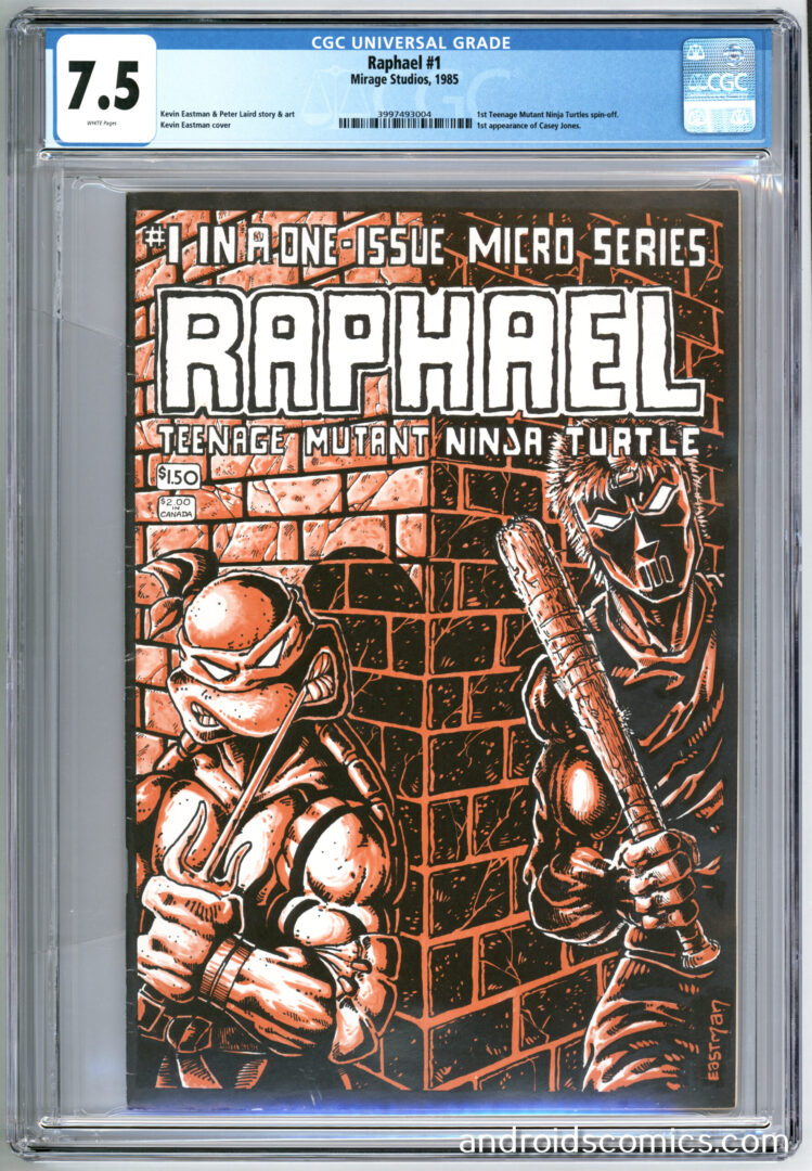 Raphael #1  CGC 7.5  1st App. of Casey Jones
