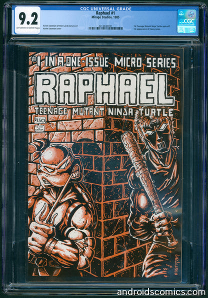 Raphael #1  CGC 9.2  1st App. of Casey Jones