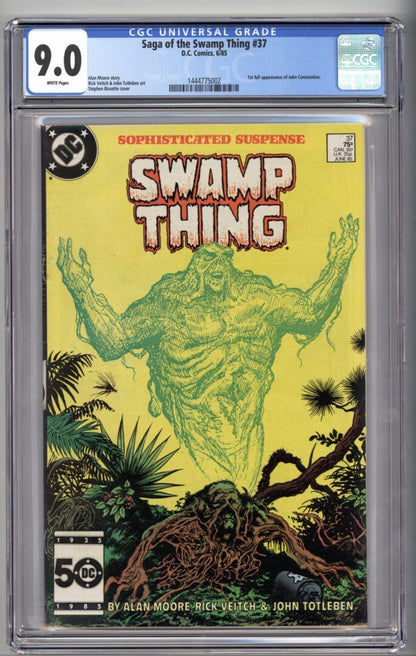 Swamp Thing #37  CGC 9.0  1st appearance of John Constantine