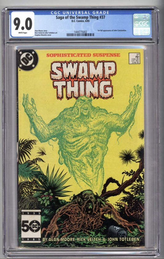 Swamp Thing #37  CGC 9.0  1st appearance of John Constantine