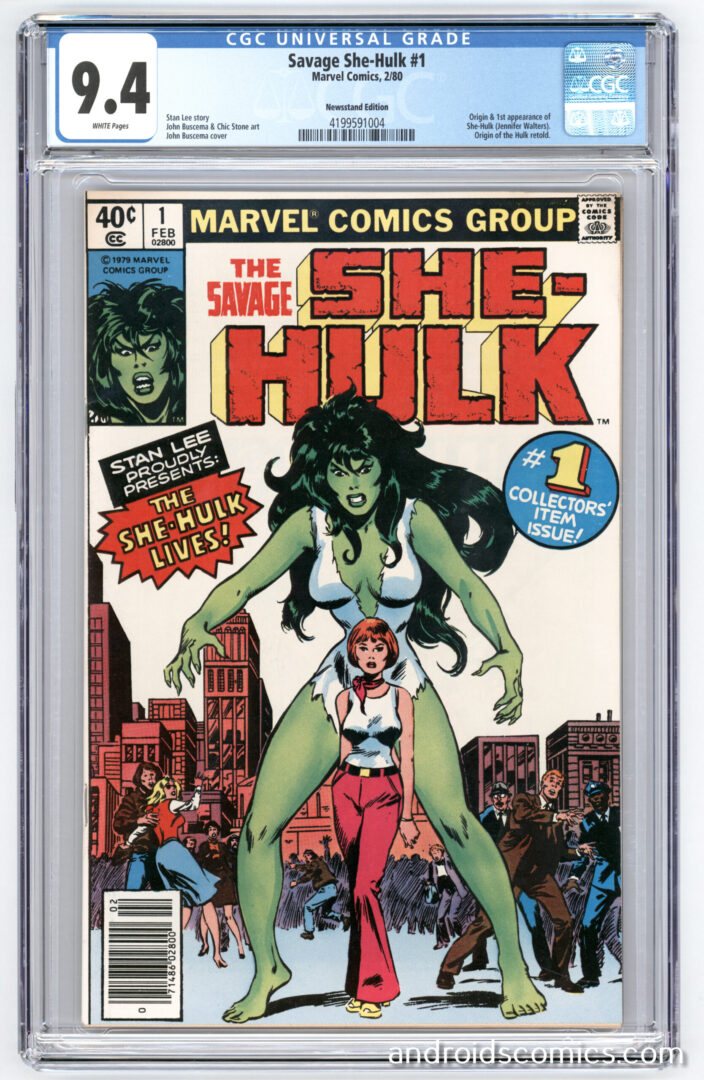 Savage She-Hulk #1  Newsstand Edition CGC 9.4 1st. App. of She-Hulk