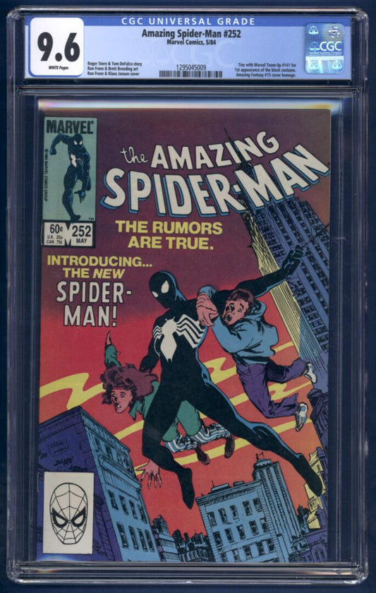 Amazing Spider-Man #252  CGC 9.6  Ties with Marvel Team-Up #141  for 1st appearance of the black costume.