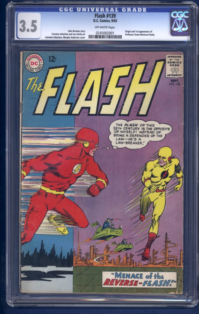 Flash #139  CGC 3.5  1st. appearance of Professor Zoom (Reverse Flash).