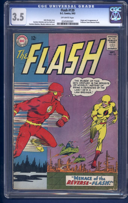 Flash #139  CGC 3.5  1st. appearance of Professor Zoom (Reverse Flash).