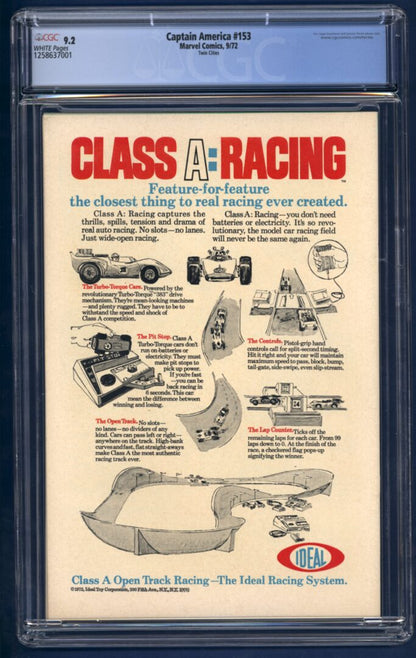 Captain America #153  CGC 9.2  Twin Cities Pedigree