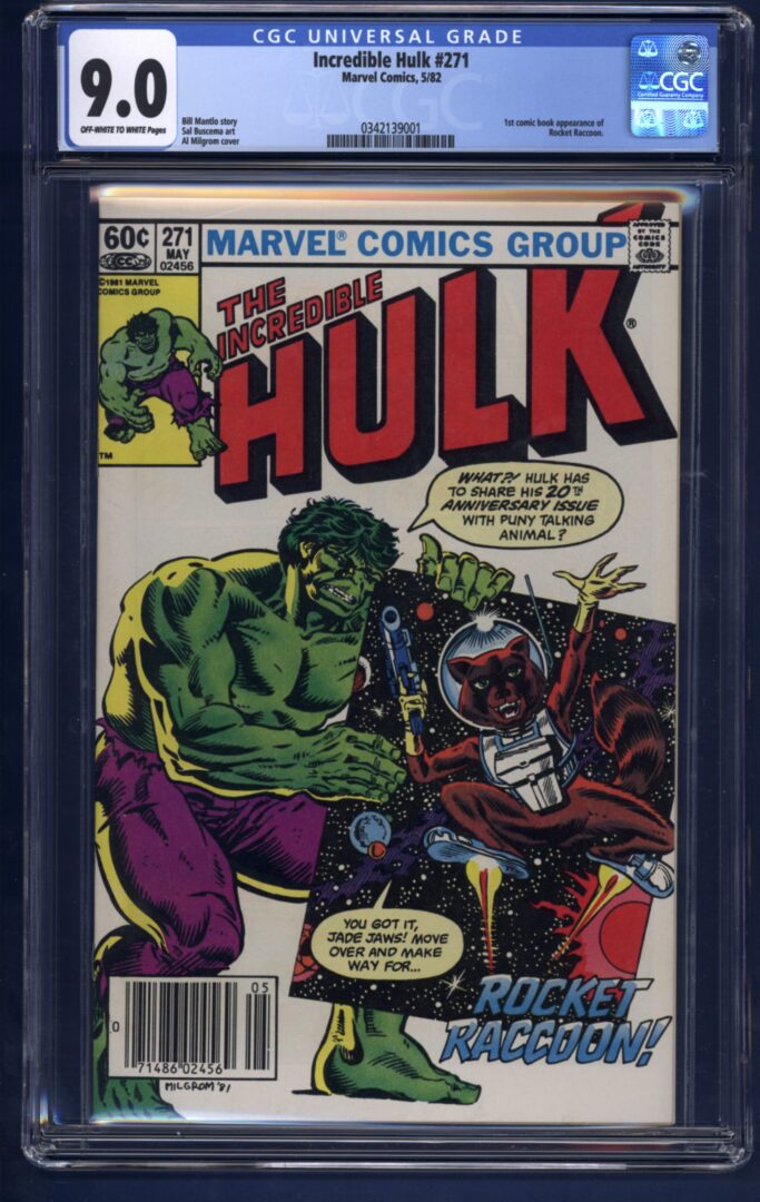 Incredible Hulk #271  CGC 9.0  1st comic book appearance of Rocket Raccoon