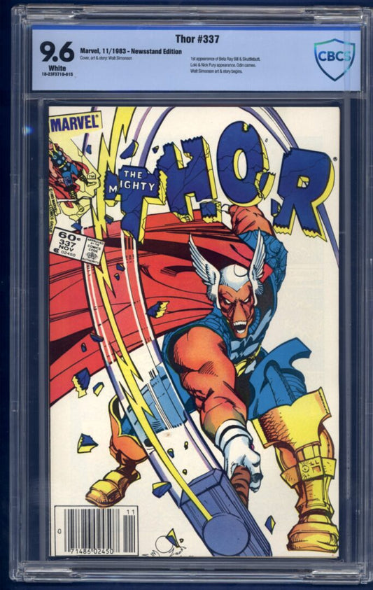 Thor #337  CBCS 9.6 1st. appearance of  Beta Ray Bill & Skuttlebutt
