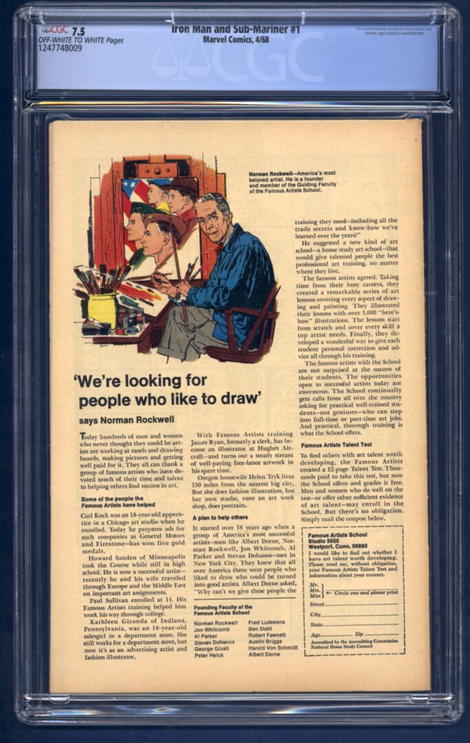 Iron Man and Sub-Mariner #1  CGC 7.5