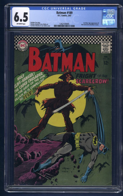Batman #189  CGC 6.5  1st Silver age appearance of the Scarecrow