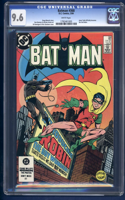Batman #368  CGC 9.6  Jason Todd officially becomes the 2nd Robin